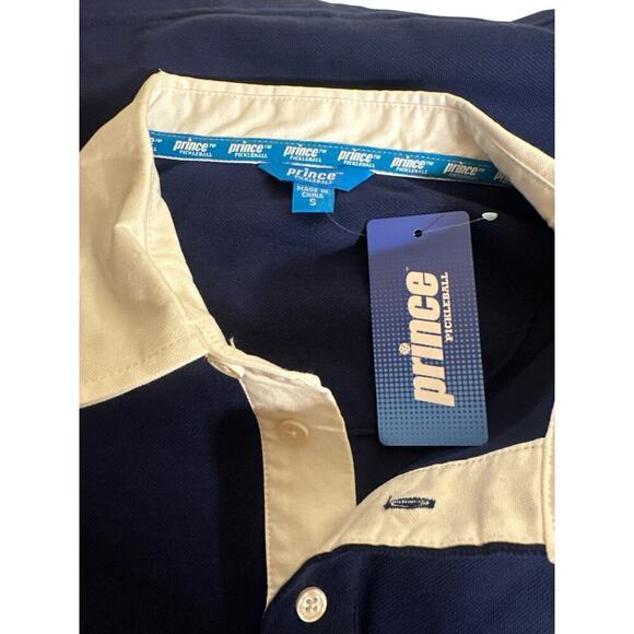 Prince Men's Short Sleeve Pickleball Polo Shirt Size S Navy Soft Athletic NWT - Picture 6 of 7